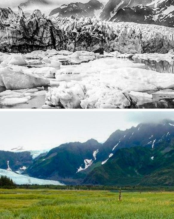 Hình ảnh so sánh cho thấy biến đổi khí hậu thay đổi Trái đất như thế nào?