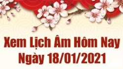Lịch âm 18/1 - Xem âm lịch hôm nay thứ 2 ngày 18/1/2021 - Lịch vạn niên 18/1/2021
