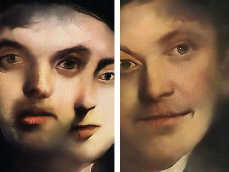 Ngỡ ngàng trước cặp tranh chân dung liên tục biến đổi, không bao giờ lặp lại