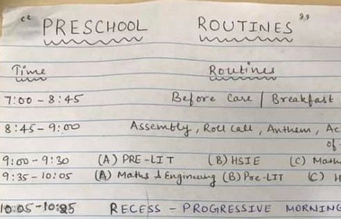 Bà mẹ 'sốc' với thời khoá biểu như học sinh phổ thông của con lớp 4 tuổi