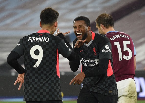 Các cầu thủ Liverpool ăn mừng bàn thắng. (Nguồn: Twitter)