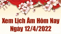 Lịch âm 12/4, xem âm lịch hôm nay Thứ Ba ngày 12/4/2022 tốt hay xấu? Lịch vạn niên 12/4/2022