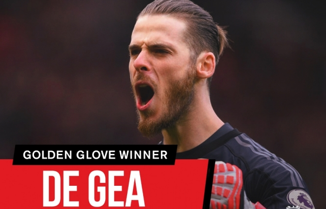 De Gea lần đầu nhận giải Găng tay vàng