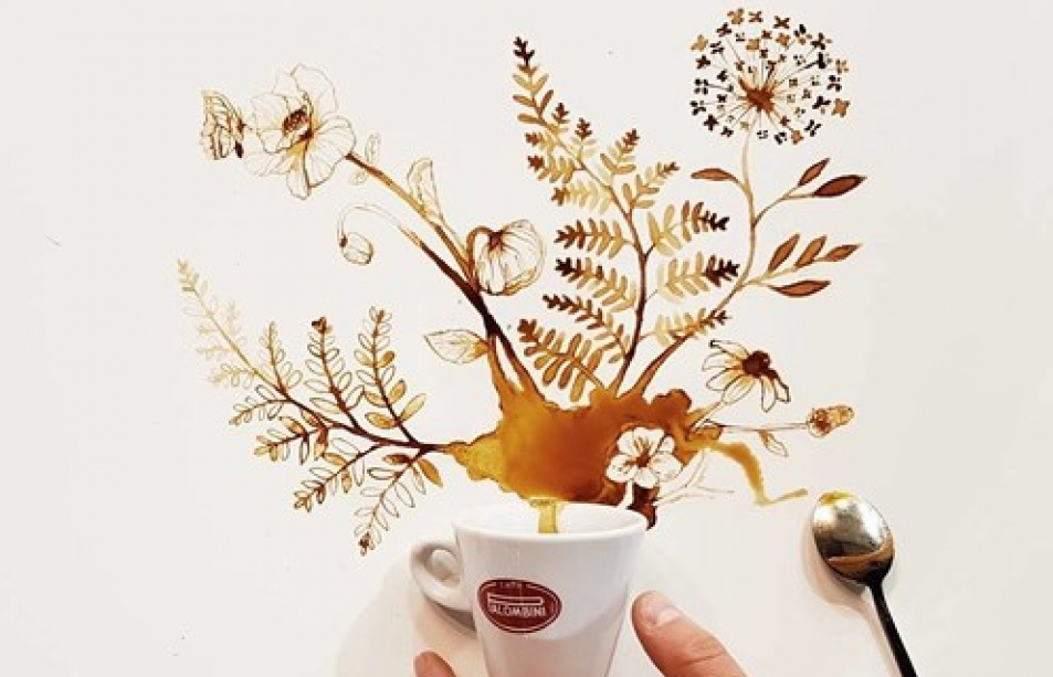 Ngắm những tác phẩm tuyệt đẹp từ trà và cà phê