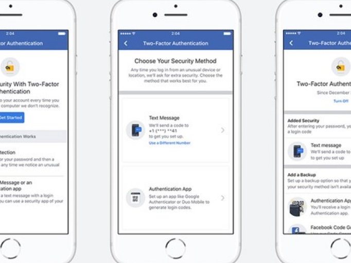 Facebook sẽ không yêu cầu số điện thoại khi bật bảo mật hai lớp