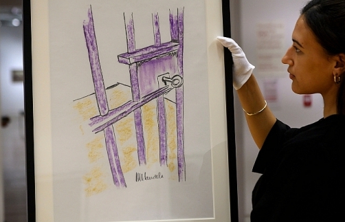 Bán đấu giá bức tranh "Cửa phòng giam, đảo Robben" của cố Tổng thống Nelson Mandela