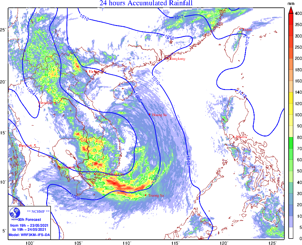 Dự báo thời tiết đêm nay và ngày mai (24-25/5):
