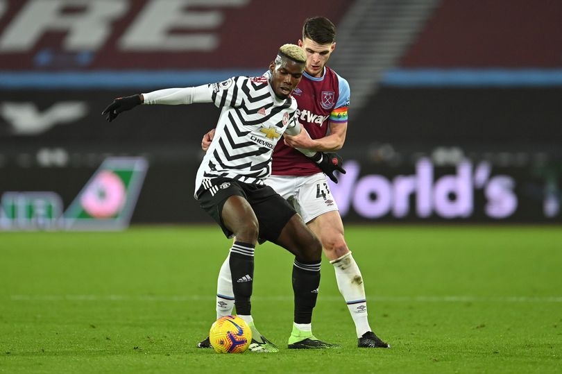 Man Utd được khuyên hãy mang Declan Rice về sẽ phát huy cao nhất khả năng của Paul Pogba. (Nguồn: Getty Images) Man Utd được khuyên hãy mang Declan Rice về sẽ phát huy cao nhất khả năng của Paul Pogba. (Nguồn: Getty Images)