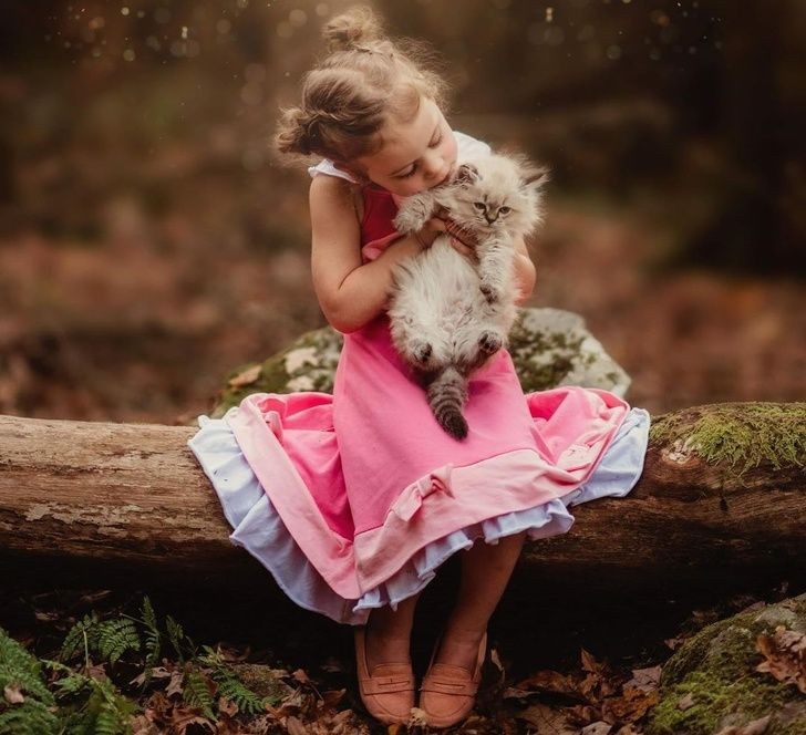 tan chay voi bo anh tuyet dep ve tre em ben thu cung