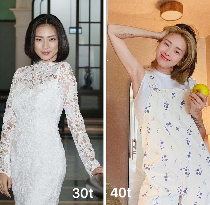 Ngô Thanh Vân từng có thời gian dài theo đuổi phong cách quyền lực, sang trọng trước khi đổi gu sang style nhí nhảnh như hiện tại. So sánh hình ảnh khi 30 và 40 tuổi, bà xã Huy Trần được nhiều khán giả khen lão hóa ngược, phong cách ngày càng năng động.