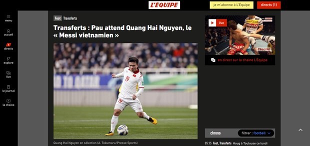 Quang Hải: Báo Pháp chào mừng, fanpage CLB Pau FC gia tăng CĐV từ Việt Nam