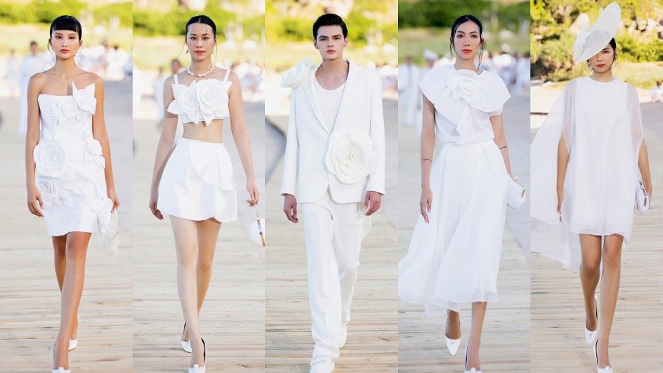 Đỗ Mạnh Cường 'lăng xê' màu trắng trong show thời trang Hè