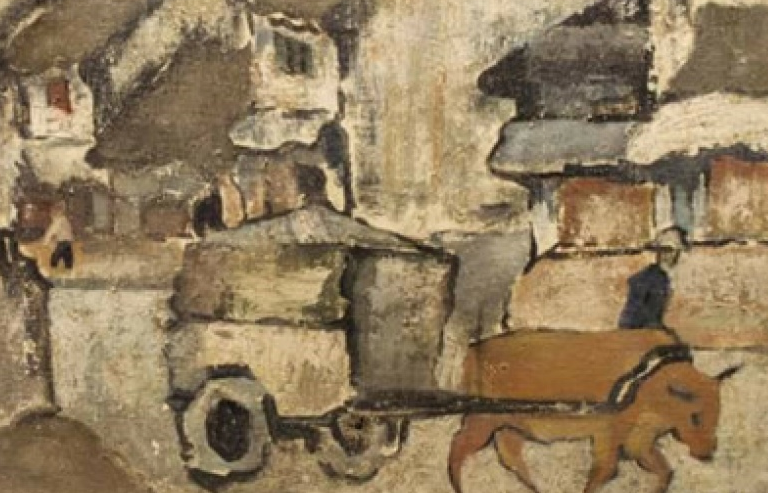 Vướng lùm xùm, tranh Bùi Xuân Phái vẫn đấu giá được 12.500 USD