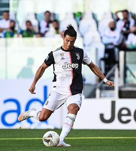 C.Ronaldo vươn lên thứ 4 ở cuộc đua Chiếc giày vàng châu Âu. (Nguồn: 5643 tt2 1593917935435