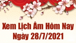 Lịch âm 28/7 - Xem âm lịch hôm nay thứ 4 ngày 28/7/2021 chính xác nhất - Lịch vạn niên 28/7/2021