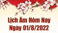 Lịch âm 1/8, âm lịch hôm nay Thứ Hai ngày 1/8/2022 tốt hay xấu? Lịch vạn niên 1/8/2022