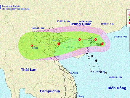 Bão số 4 có khả năng mạnh thêm, Bắc Bộ chuẩn bị đón mưa rất to