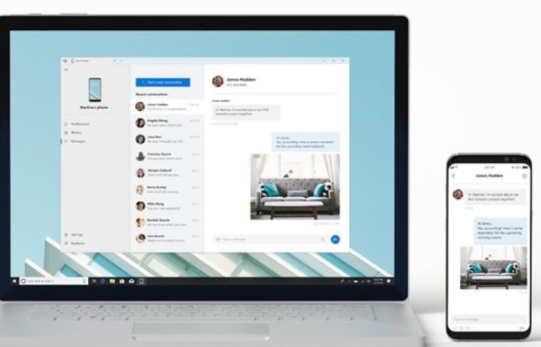 Microsoft ra ứng dụng hiển thị nội dung điện thoại trên máy tính