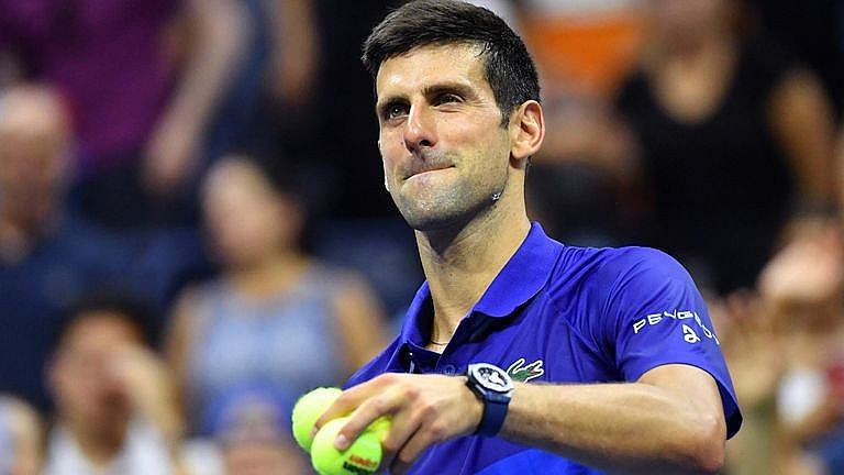 Tay vợt Novak Djokovic trong một giải đấu quần vợt. (Nguồn: Sky Sports) Tay vợt Novak Djokovic trong một giải đấu quần vợt. (Nguồn: Sky Sports)