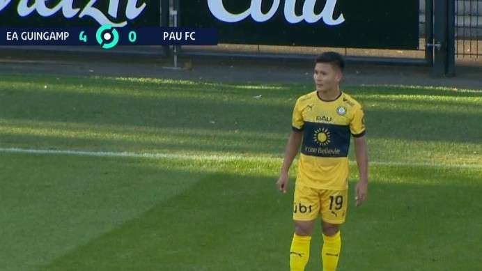 Trận CLB Pau FC vs Guingamp: Quang Hải đạt tỷ lệ chuyền bóng chính xác 100%