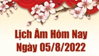 Lịch âm 5/8, xem âm lịch hôm nay thứ 6 ngày 5/8/2022 tốt hay xấu? Lịch vạn niên 5/8/2022