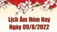 Lịch âm 9/8, âm lịch hôm nay Thứ Ba ngày 9/8/2022 tốt hay xấu? Lịch vạn niên 9/8/2022