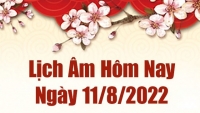 Lịch âm 11/8, xem âm lịch hôm nay Thứ 5 ngày 11/8/2022 tốt hay xấu? Lịch vạn niên 11/8/2022