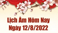 Lịch âm 12/8, âm lịch hôm nay Thứ Sáu ngày 12/8/2022 tốt hay xấu? Lịch vạn niên 12/8/2022