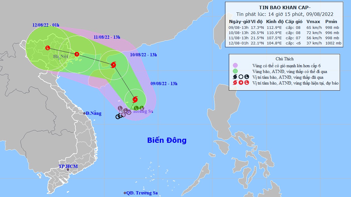 Dự báo thời tiết: Bão số 2 gây mưa vừa, mưa to đến rất to tại Bắc Bộ, Thanh Hóa và Nghệ An