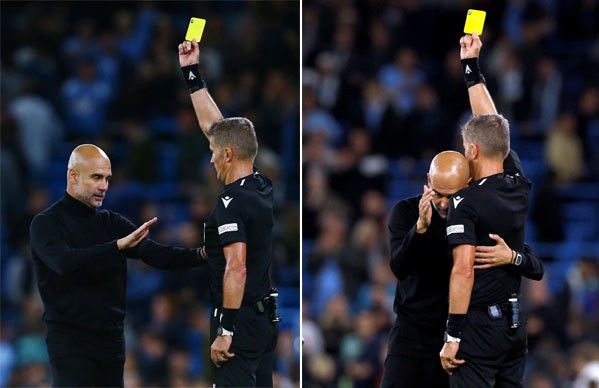 Tình huống HLV Pep Guardiola 'cãi' trọng tài nhận nhiều bình luận hài hước