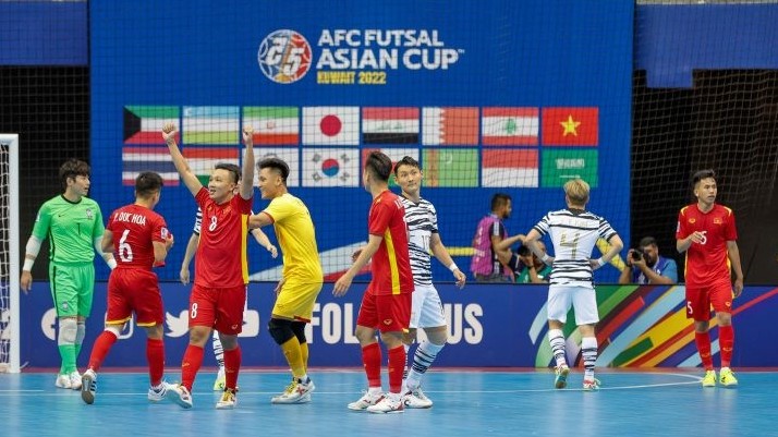 Đội tuyển futsal Việt Nam dẫn đầu bảng D VCK futsal châu Á 2022