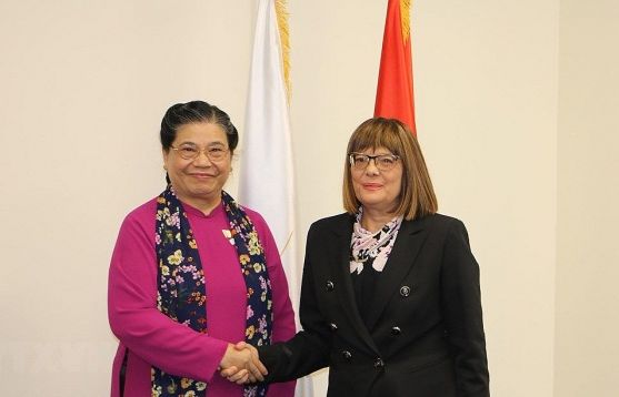 Phó Chủ tịch thường trực Quốc hội Tòng Thị Phóng hội kiến Chủ tịch Quốc hội Serbia