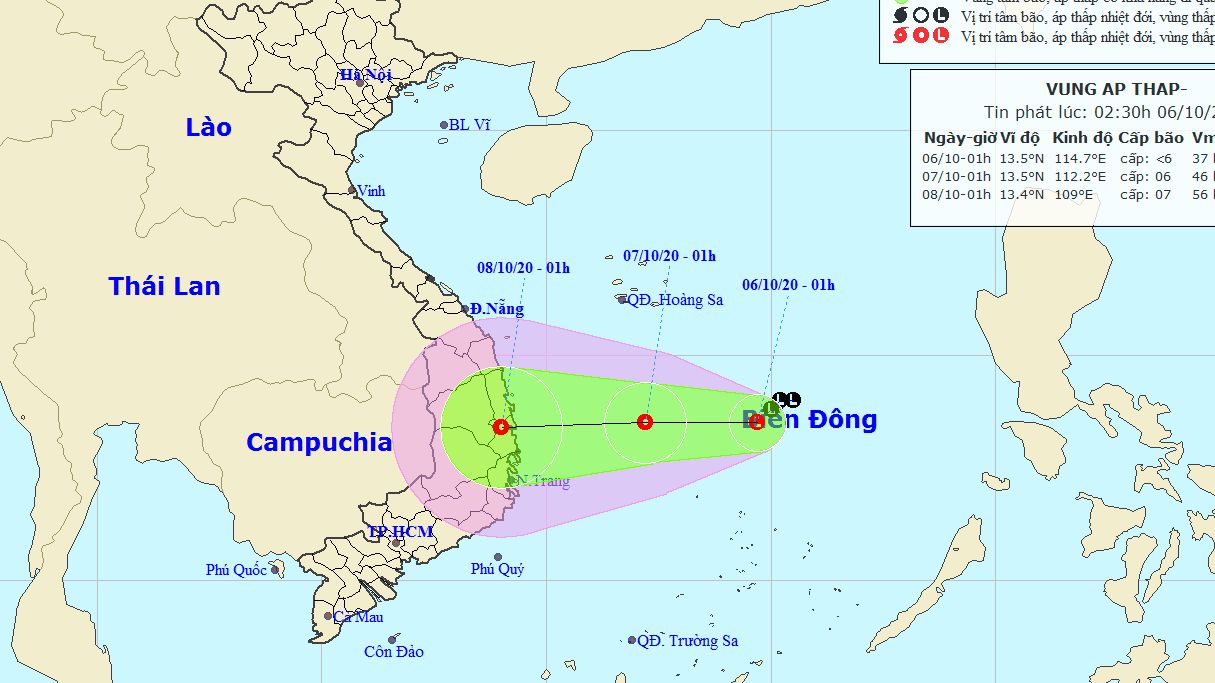 Dự báo thời tiết: Tin vùng áp thấp trên Biển Đông, cảnh báo mưa lớn kéo dài ở Trung bộ