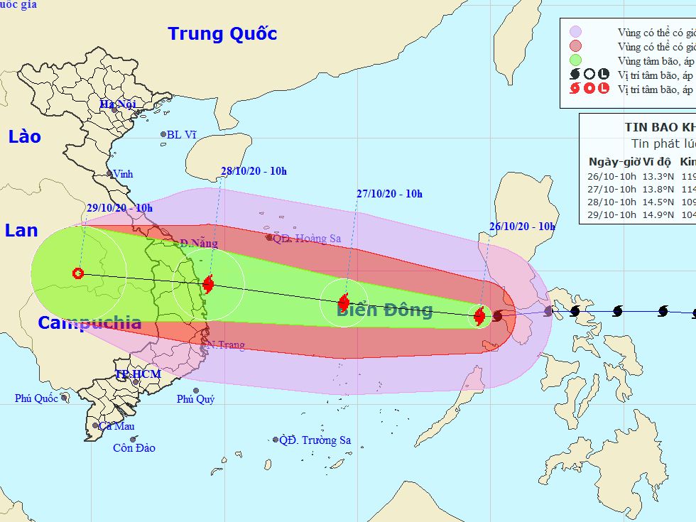 Dự báo thời tiết: Tin bão khẩn cấp cơn bão số 9; biển động dữ dội trên khu vực Bắc và giữa Biển Đông