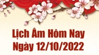Lịch âm 12/10, âm lịch hôm nay Thứ Tư ngày 12/10/2022 là ngày tốt hay xấu? Lịch vạn niên 12/10/2022