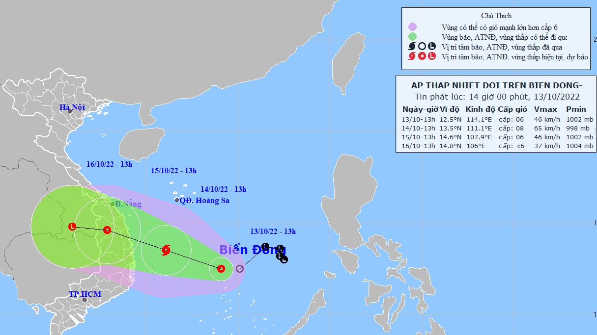 Dự báo thời tiết: Áp thấp nhiệt đới trên Biển Đông có khả năng mạnh thành bão
