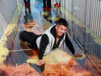 du khach rung minh dung tren dai quan sat trong suot o trung quoc