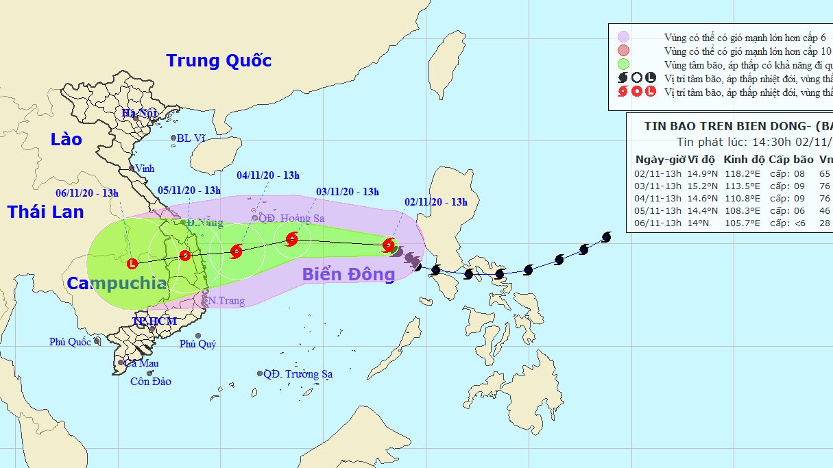 Dự báo thời tiết: Cập nhật tin bão số 10 trên Biển Đông