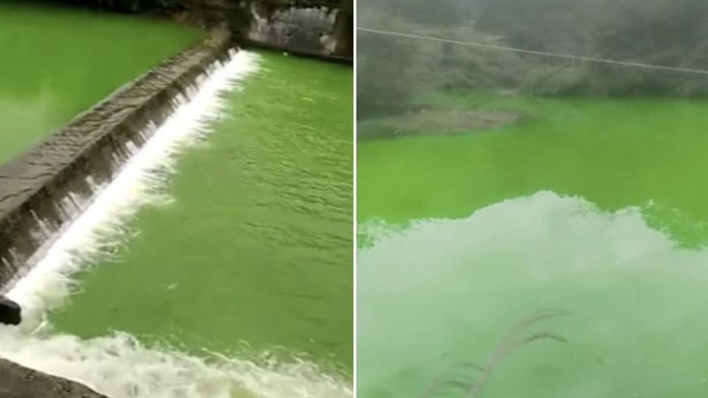 Trung Quốc: Sửng sốt khi nước sông chuyển màu lạ chỉ sau một đêm