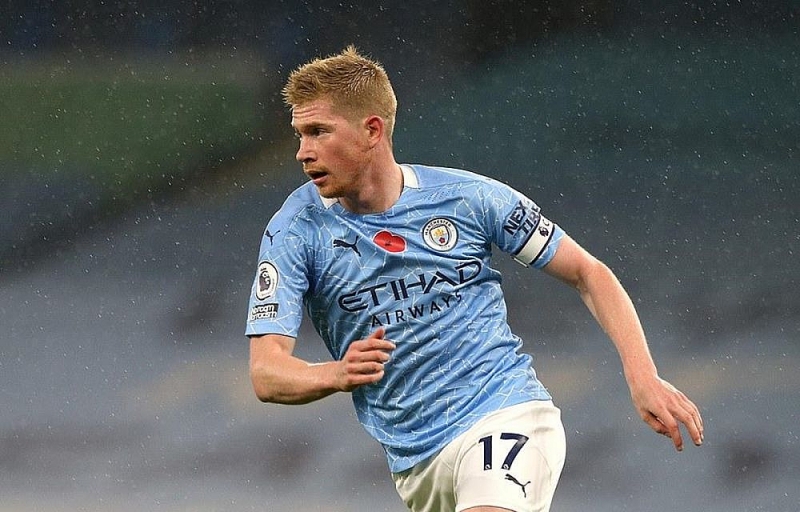 De Bruyne bỏ lỡ cơ hội ghi bàn khiến Man City chia điểm. (Nguồn: Getty Images) Premier League: Man City-Liverpool chia điểm, Leicester lên ngôi đầu
