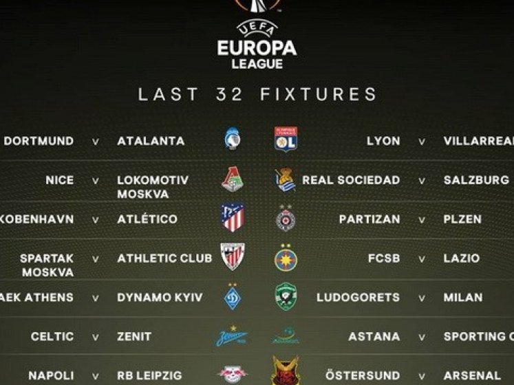 Vòng 1/16 Europa League: Arsenal dễ thở, Đức-Italy đại chiến