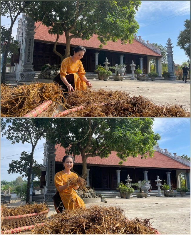 NSND Lan Hương đằm thắm, dịu dàng trong tà áo dài truyền thống tông màu trầm