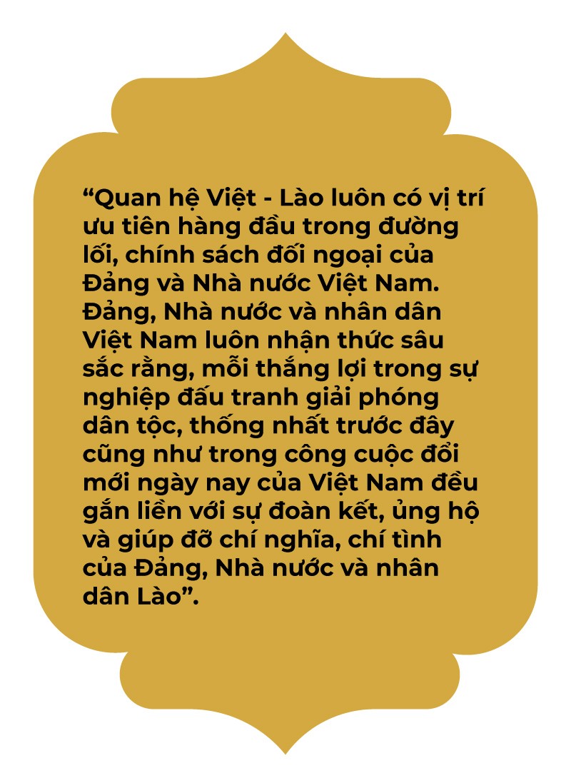 TÌNH HỮU NGHỊ VĨ ĐẠI, ĐOÀN KẾT ĐẶC BIỆT  VÀ HỢP TÁC TOÀN DIỆN VIỆT NAM- LÀO LÀ TÀI SẢN CHUNG  VÔ GIÁ CỦA HAI DÂN TỘC