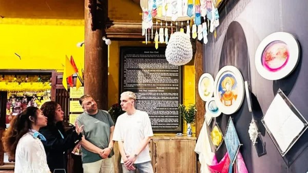 Vietnamese silk gets modern pitch inside Hanoi communal house
