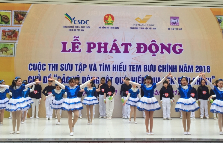 Thiếu nhi cùng bảo vệ động vật quý, hiếm qua tem bưu chính