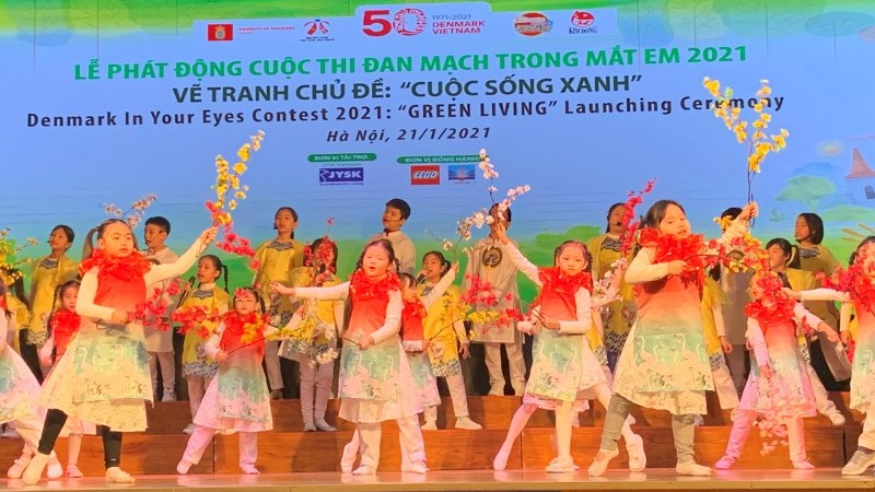 Cuộc sống xanh - chủ đề của Cuộc thi vẽ tranh Đan Mạch trong mắt em 2021