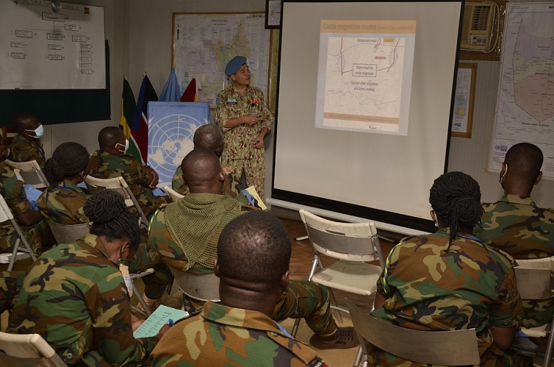 Lực lượng mũ nồi xanh Việt Nam thực hiện công tác huấn luyện tại Phái bộ Gìn giữ hòa bình Liên hợp quốc Lực lượng mũ nồi xanh Việt Nam thực hiện công tác huấn luyện tại Phái bộ Gìn giữ hòa bình Liên hợp quốc