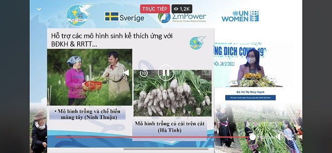 Hỗ trợ phụ nữ phát triển sinh kế thích ứng biến đổi khí hậu sau ảnh hưởng dịch Covid-19