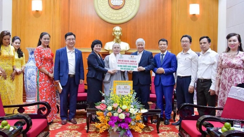 Phật tử Việt Nam tại Hàn Quốc động viên tinh thần cán bộ, chiến sĩ phòng chống Covid-19 tại biên giới Tây Nam