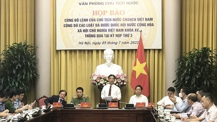 Công bố Lệnh của Chủ tịch nước về các luật được Quốc hội khóa XV thông qua tại kỳ họp thứ 3